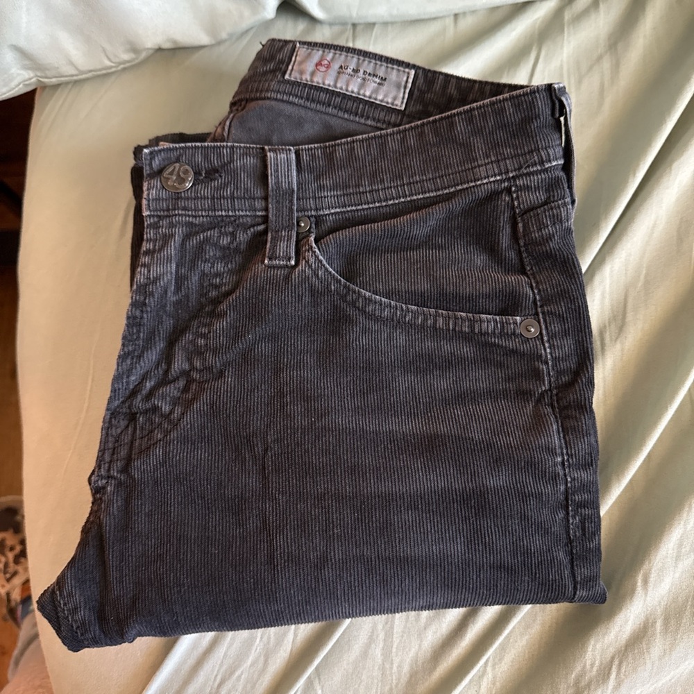 AG Adriano Goldschmied Gray Corduroy Pants